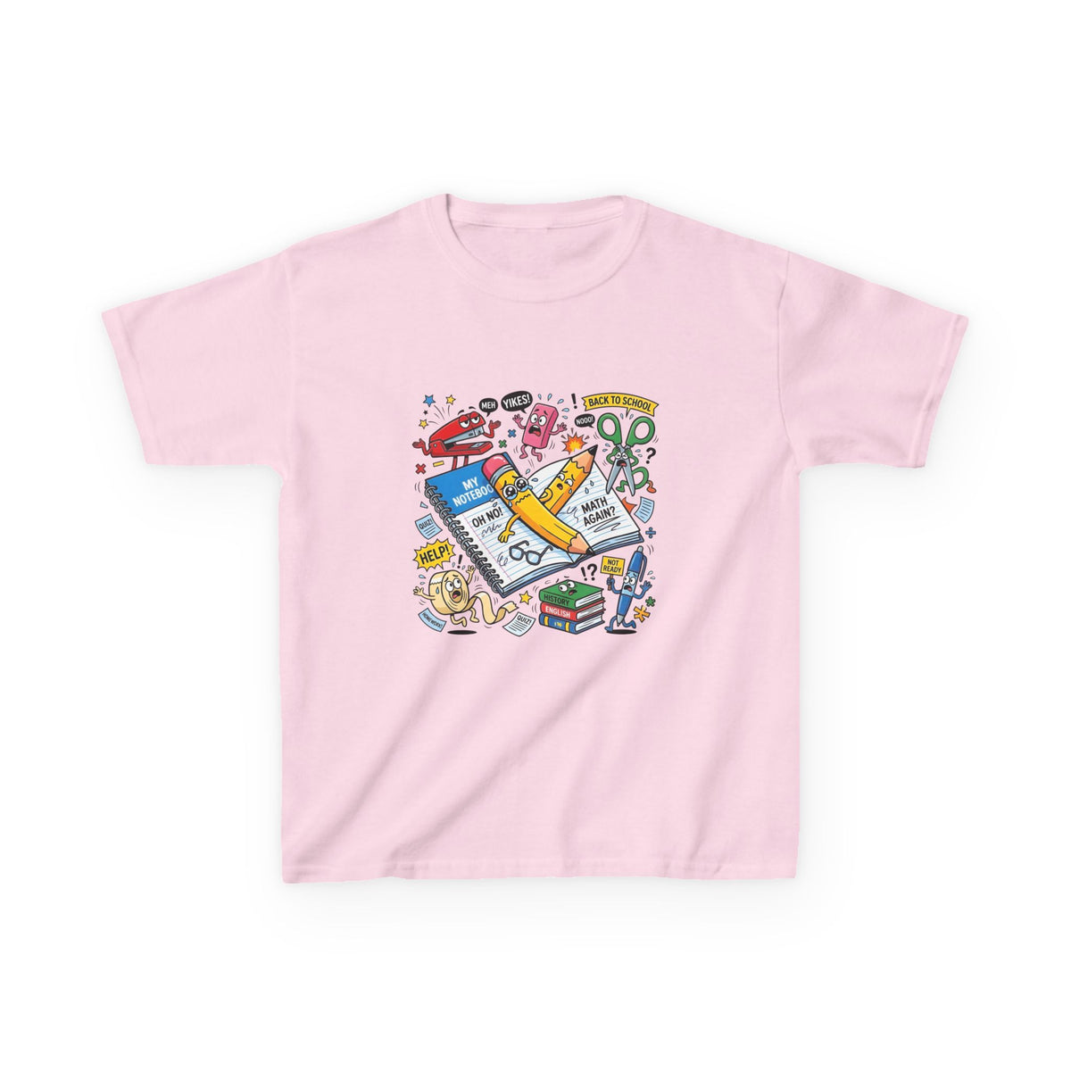 Kids Tee - Back to School Anxiety MEH YIKES! Funny Student