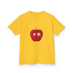 Kids Heavy Cotton Tee - Whimsical Monocle Apple Character