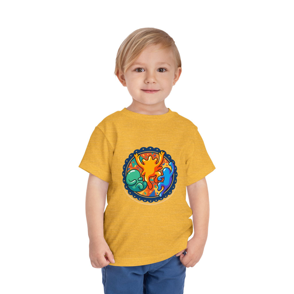Toddler Tee - Vibrant Playful Celebration Dancing Confetti Shirt