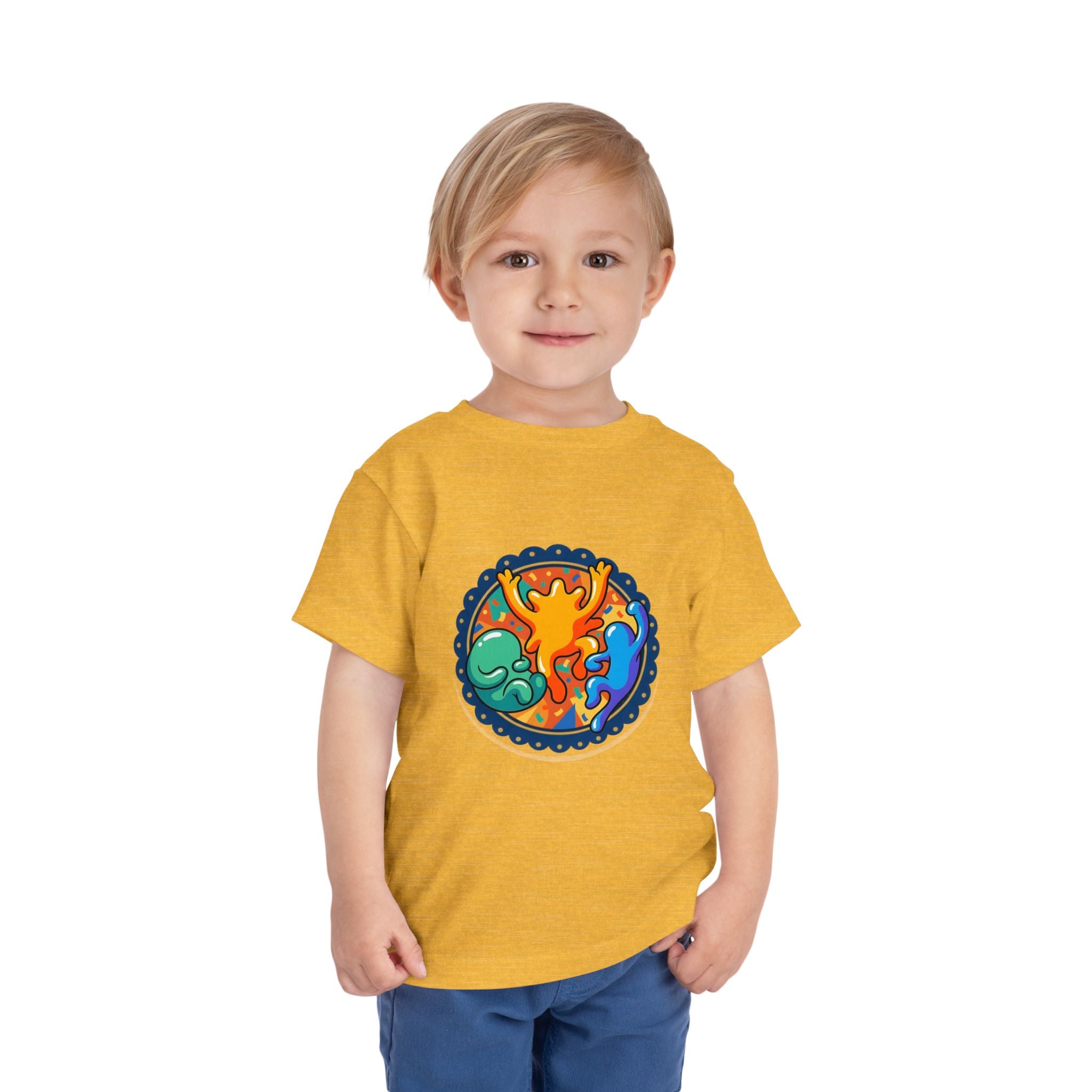Toddler Tee - Vibrant Playful Celebration Dancing Confetti Shirt