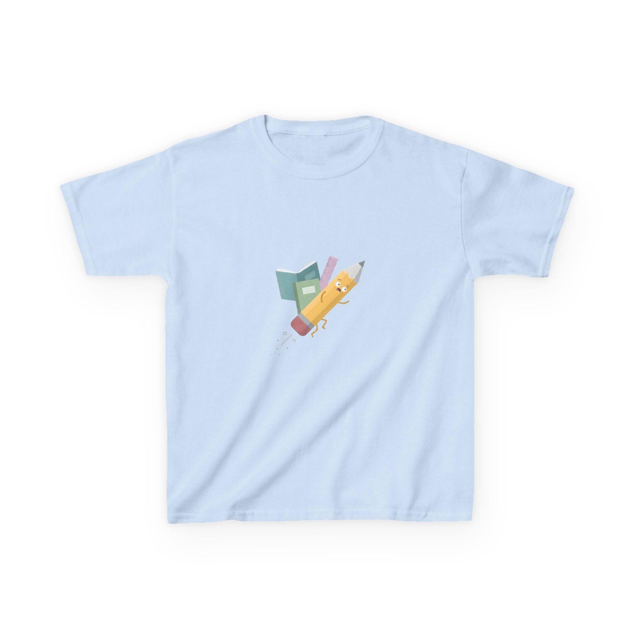 Kids Tee - Playful School Supplies Cartoon | Back to School Fun