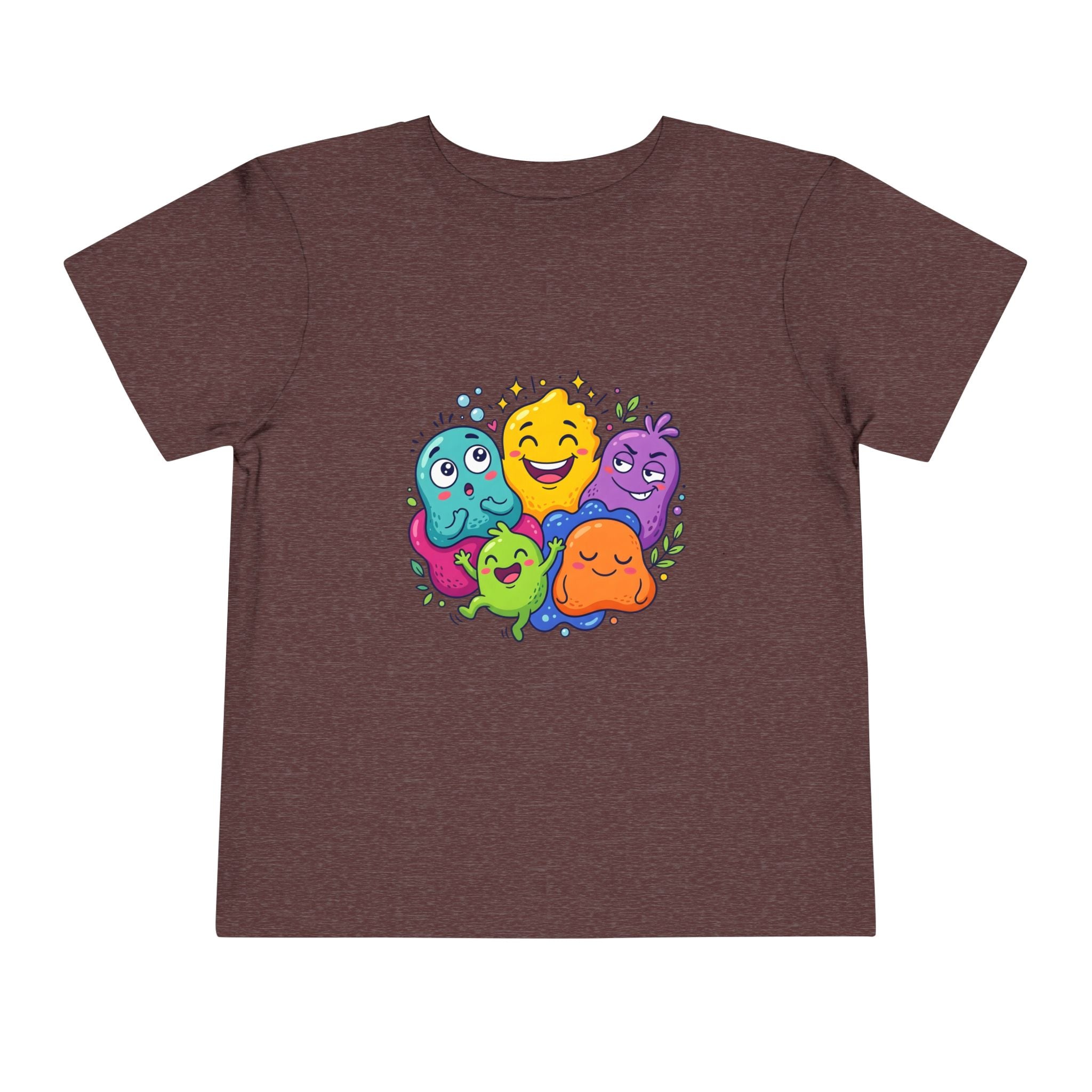 Toddler Monster Tee - Cute Happy Colorful Cartoon Kids Shirt
