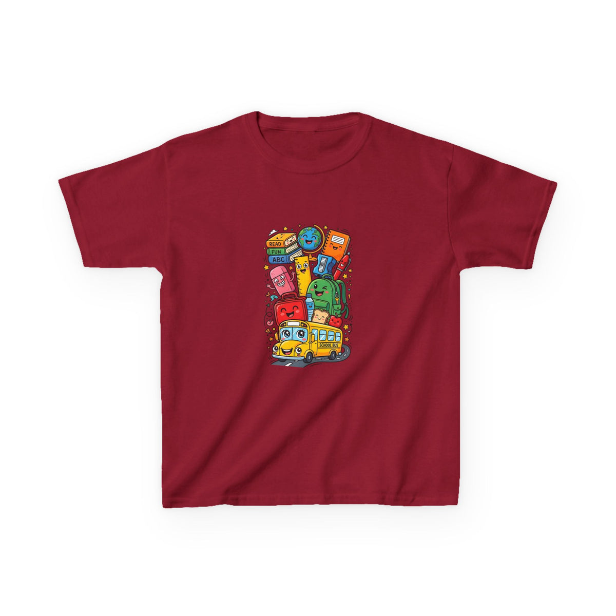 Kids Back to School T-Shirt - Cute School Bus, ABC | First Day