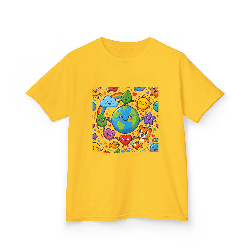 Kids Earth Day Tee - Happy Cartoon Planet | Nature Lovers