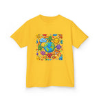 Kids Earth Day Tee - Happy Cartoon Planet | Nature Lovers