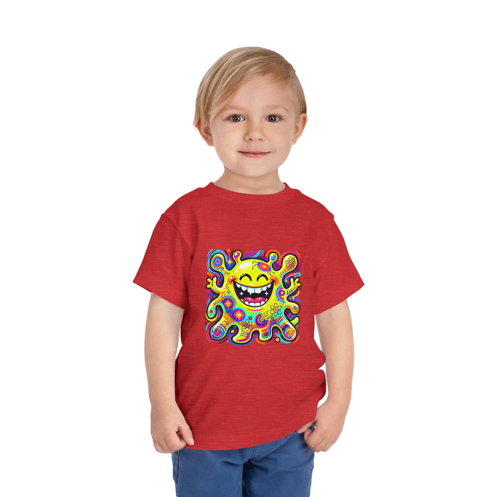 Toddler Tee - Vibrant Psychedelic Monster | Kids Abstract Cartoon Art