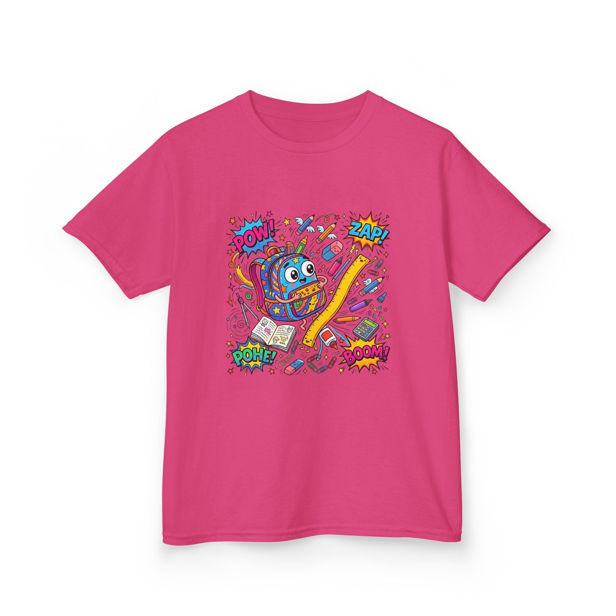 Kids T-Shirt - POW! ZAP! Comic School Supplies | Back to School