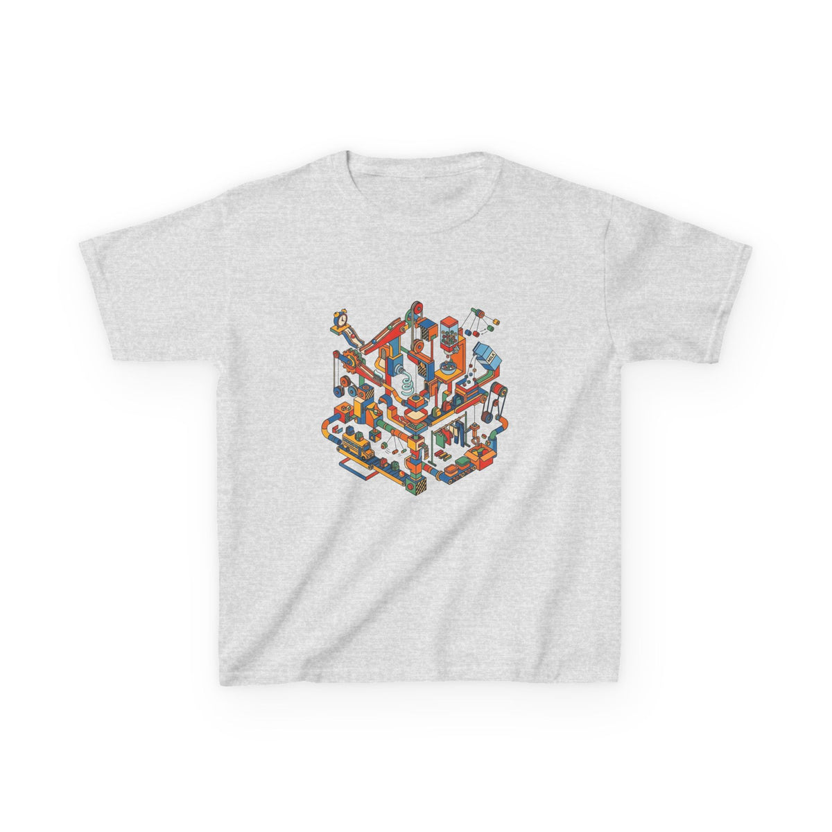 Kids Daily Routine T-Shirt - Whimsical Cartoon Machine