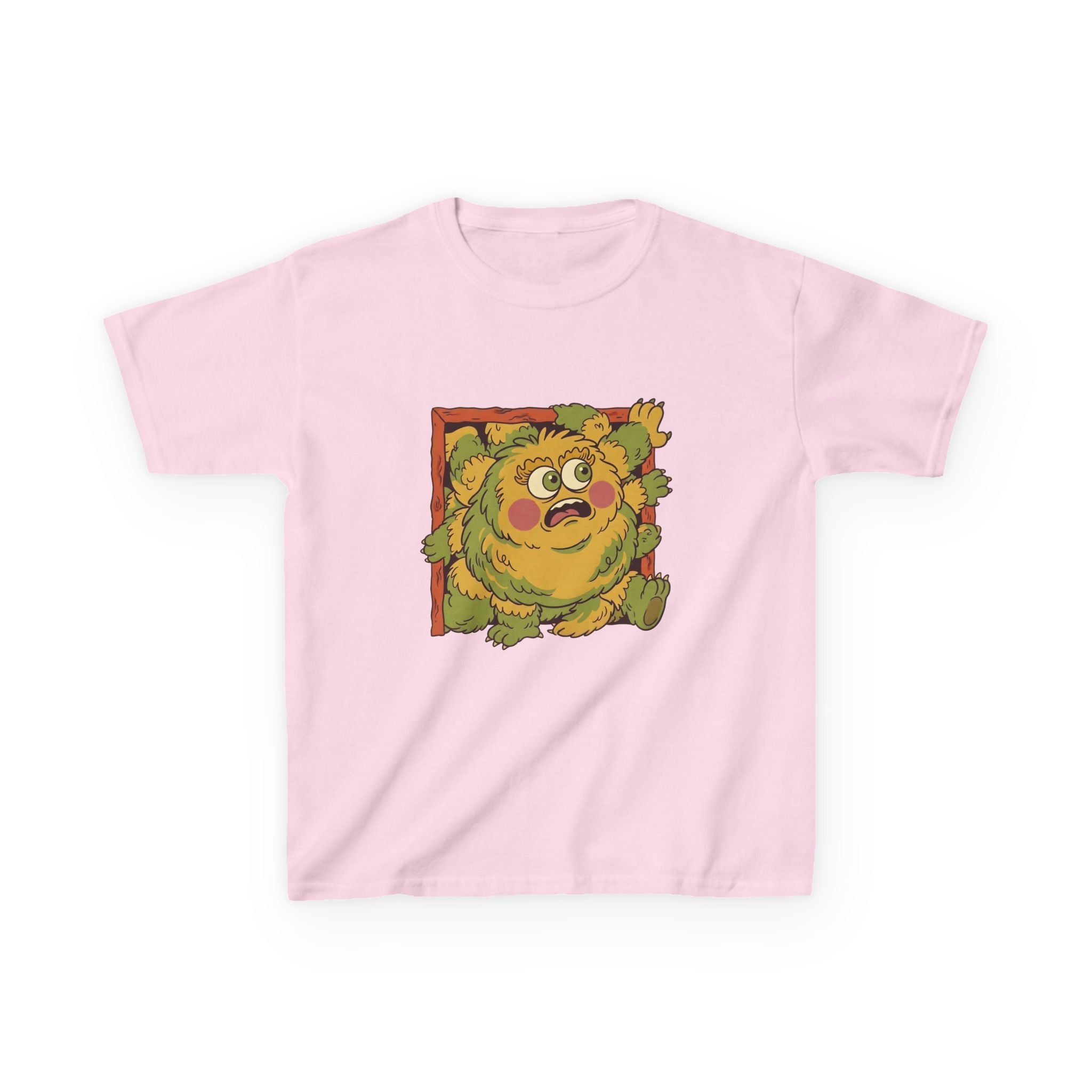Kids Monster Tee - Whimsical Box Surprise Cartoon | Retro Colors