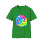 Unisex Kawaii T-Shirt - Happy Rainbow Blob Character Tee