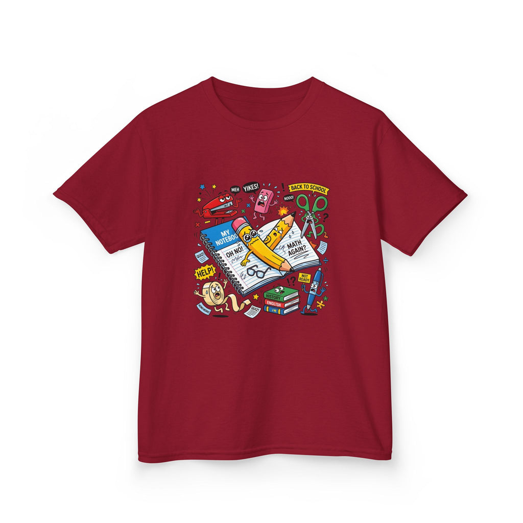 Kids Tee - Back to School Anxiety MEH YIKES! Funny Student