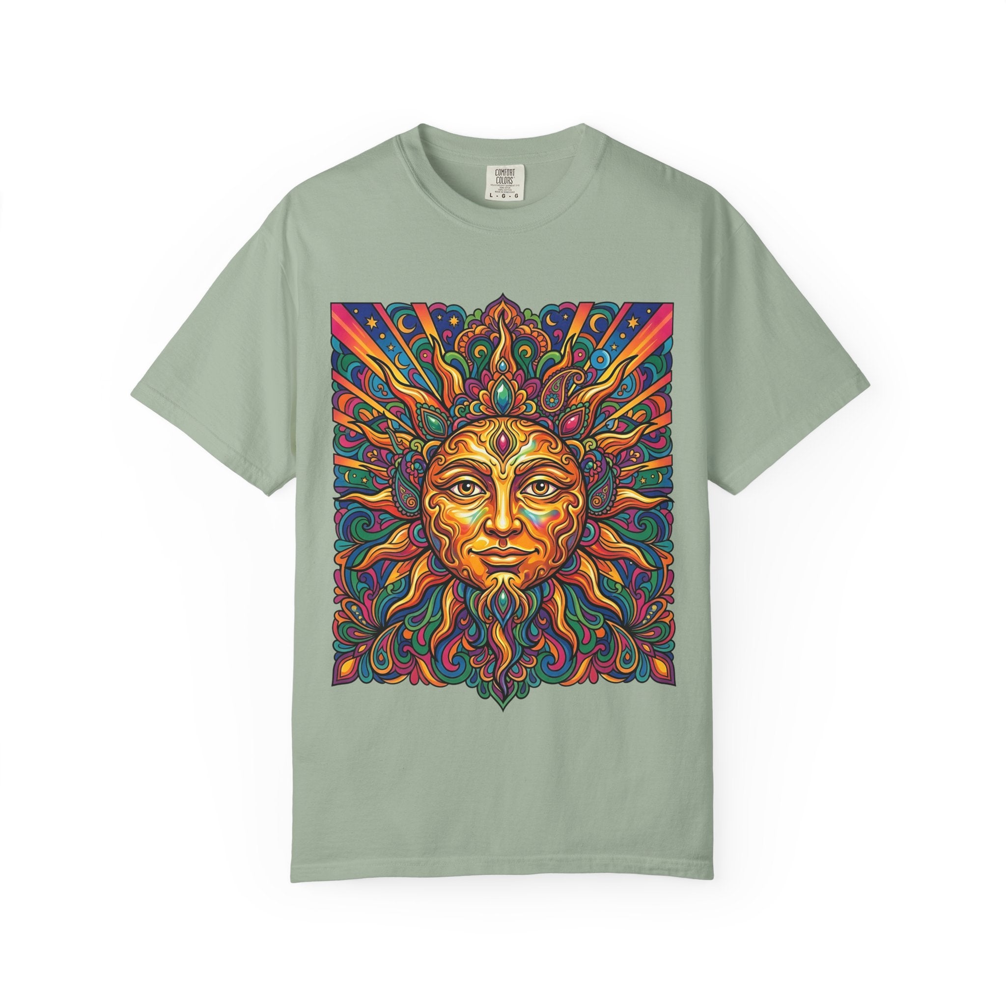 Unisex T-shirt - Psychedelic Sun Boho | Comfort Colors Garment-Dyed