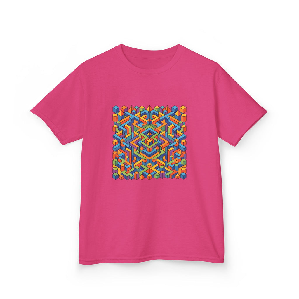 Kids T-Shirt - Colorful Isometric Optical Illusion Maze