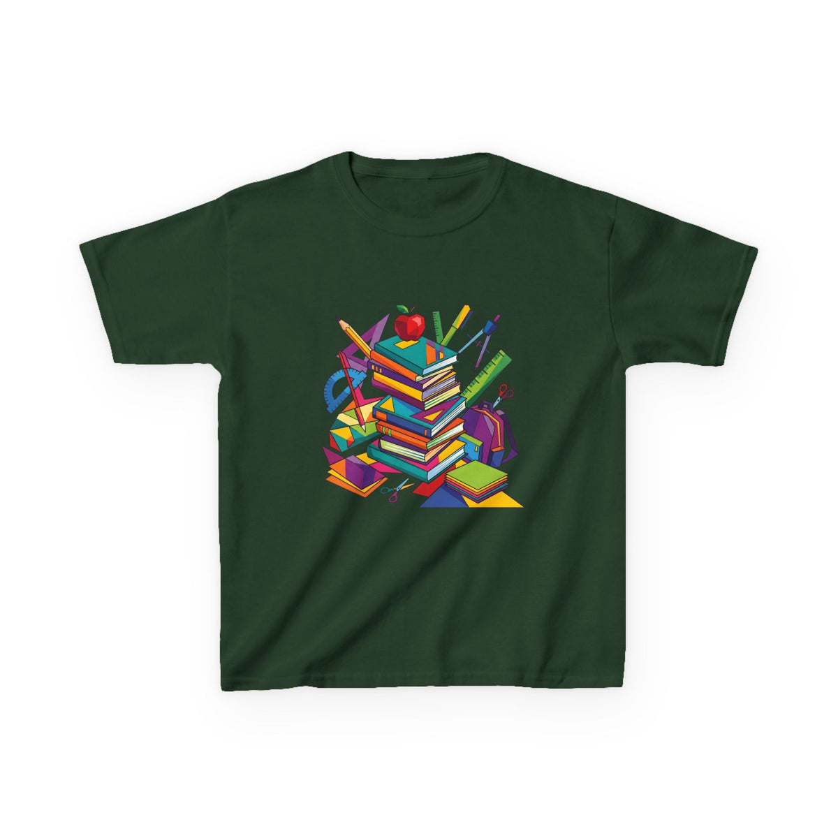 Kids T-Shirt - Geometric School Supplies Tee | Back to School
