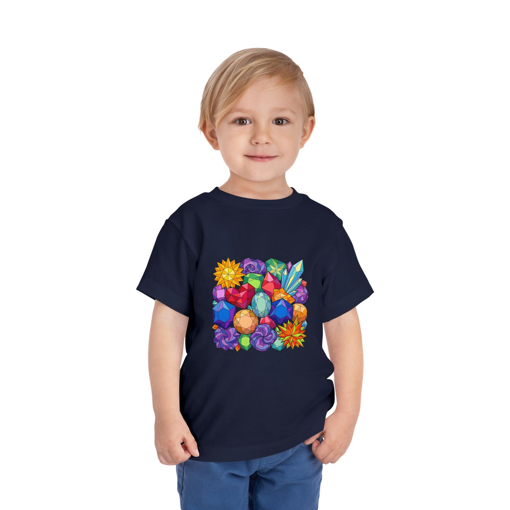 Toddler Tee - Vibrant Geometric Crystal & Gemstone Shirt