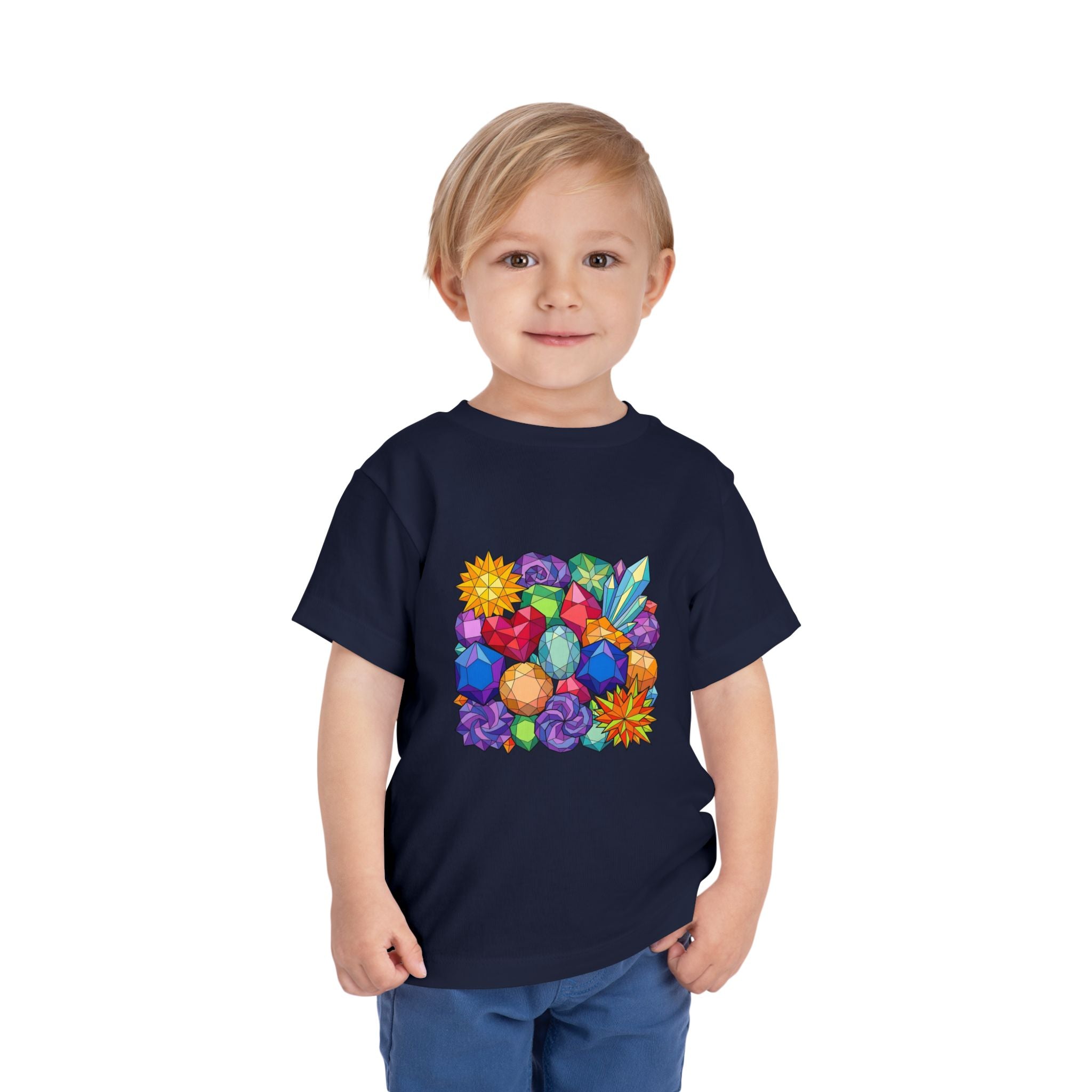 Toddler Tee - Vibrant Geometric Crystal & Gemstone Shirt