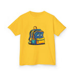 Kids Heavy Cotton Tee - Sad Backpack Cartoon | Back to School 2026