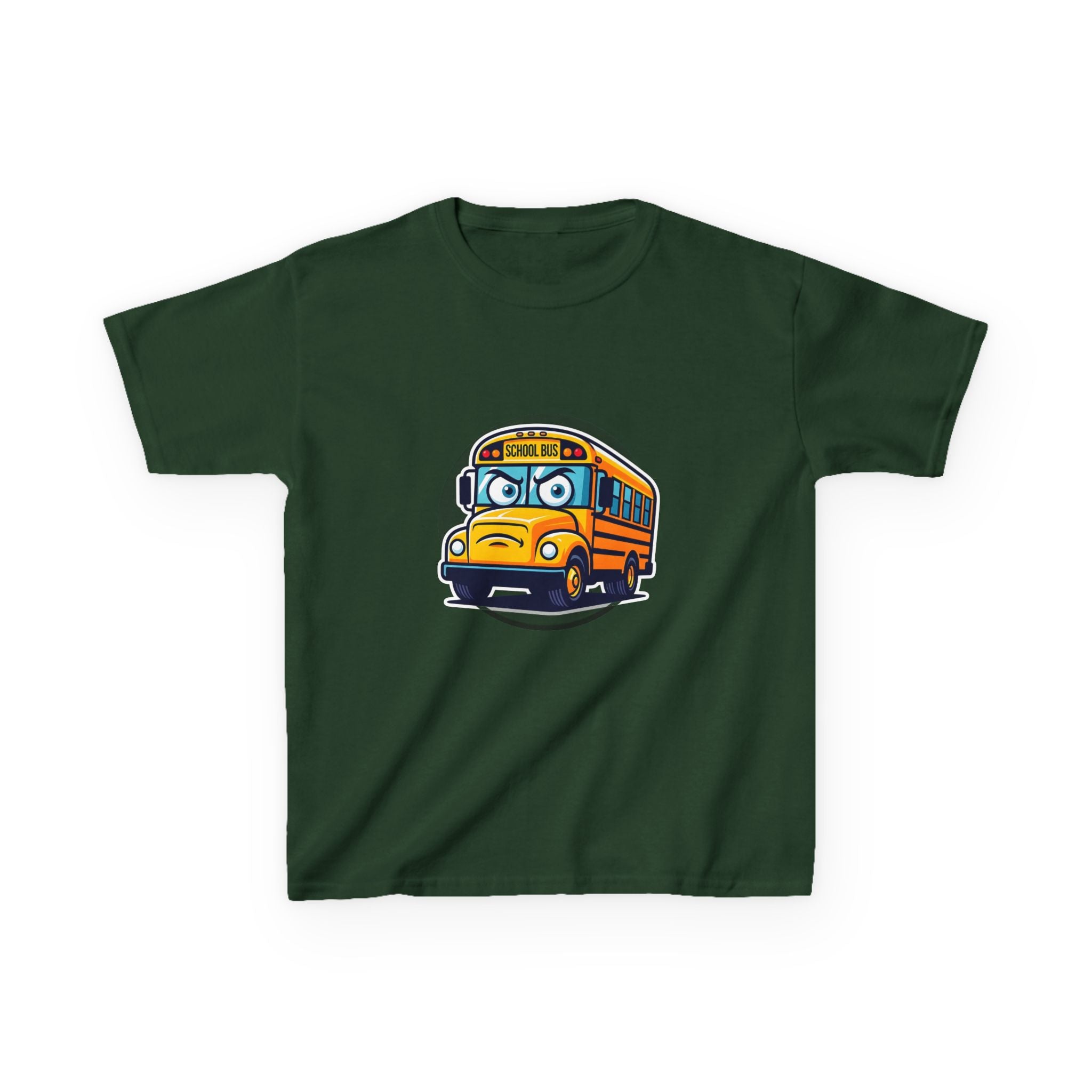 Kids T-Shirt - Angry SCHOOL BUS Cartoon Tee | Funny Character