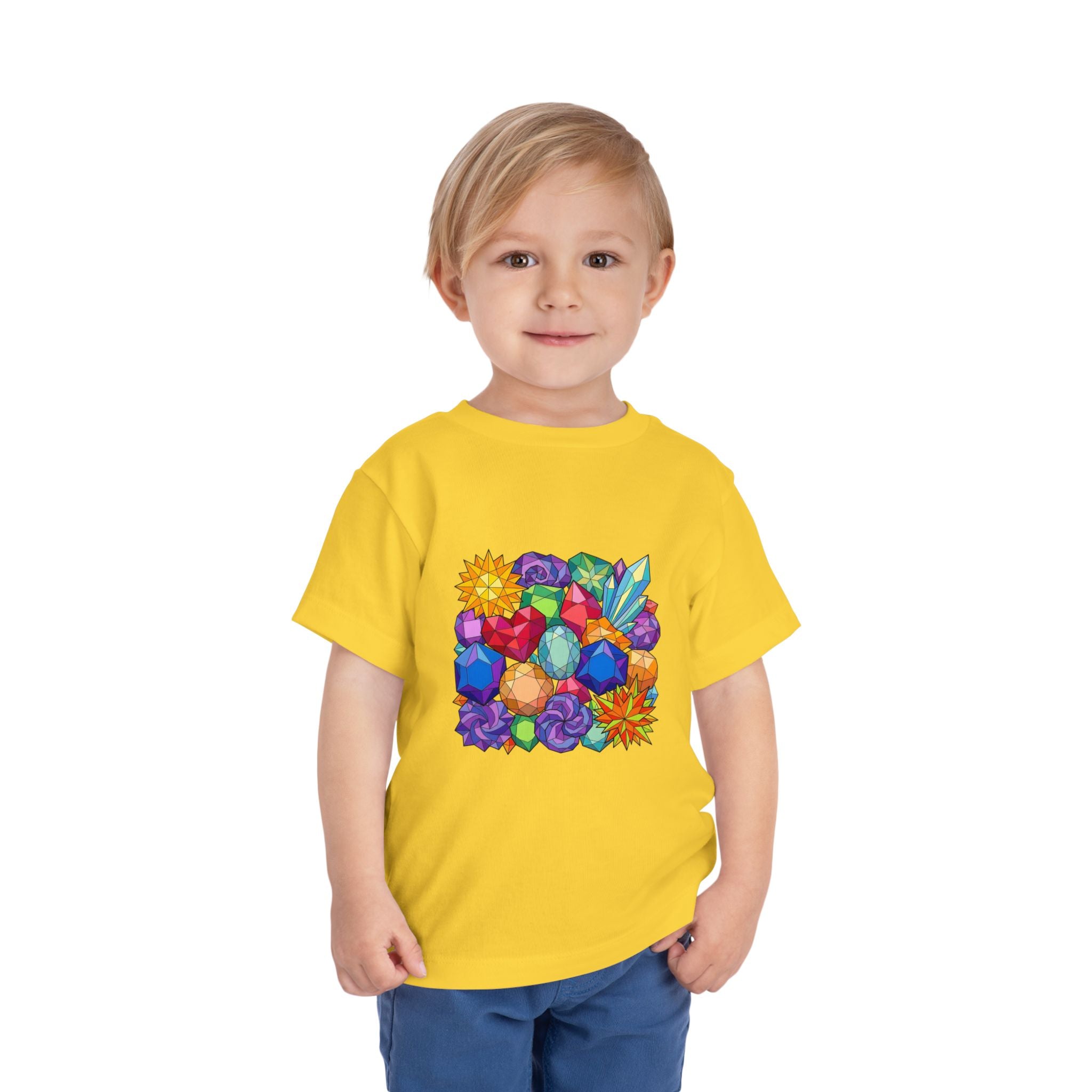 Toddler Tee - Vibrant Geometric Crystal & Gemstone Shirt