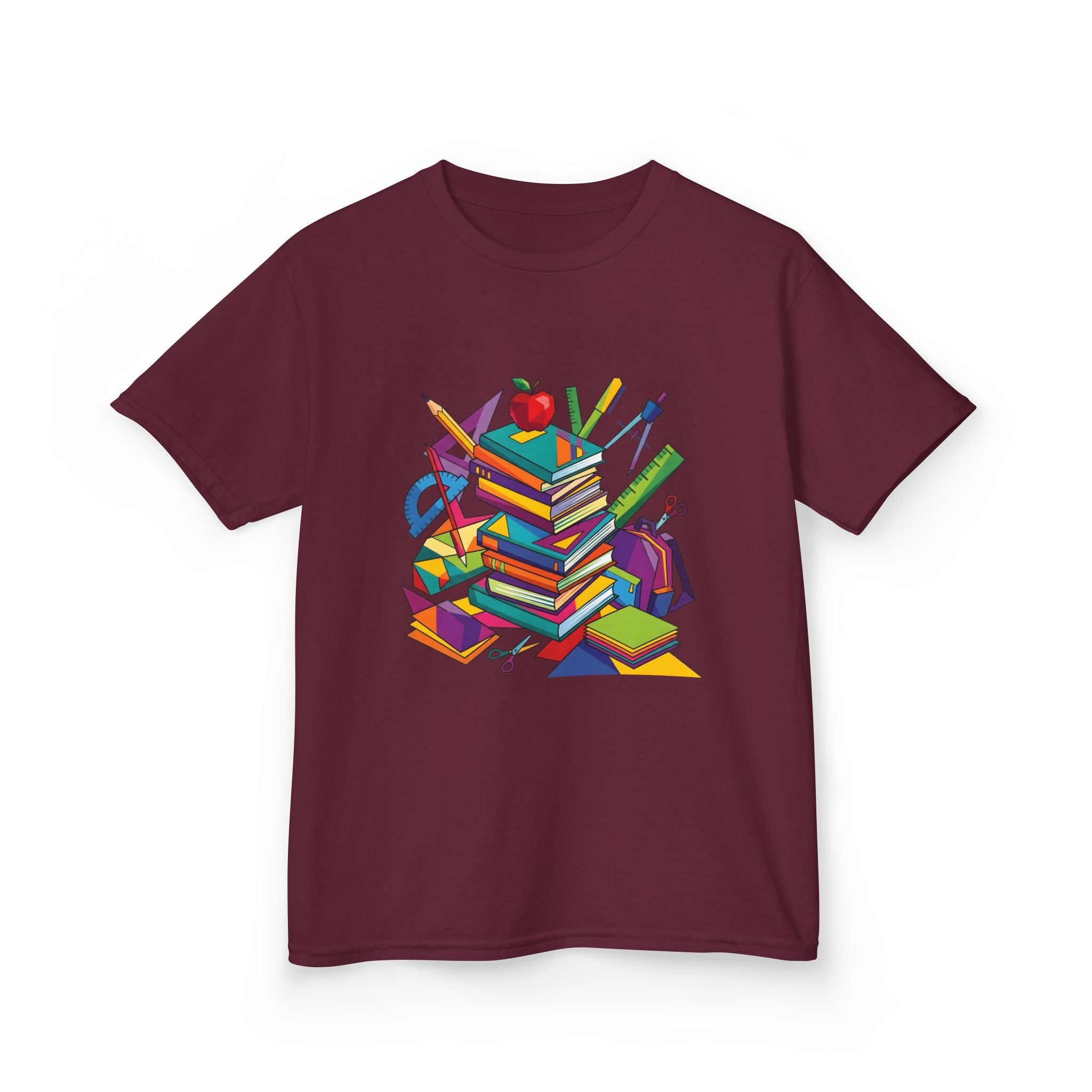 Kids T-Shirt - Geometric School Supplies Tee | Back to School
