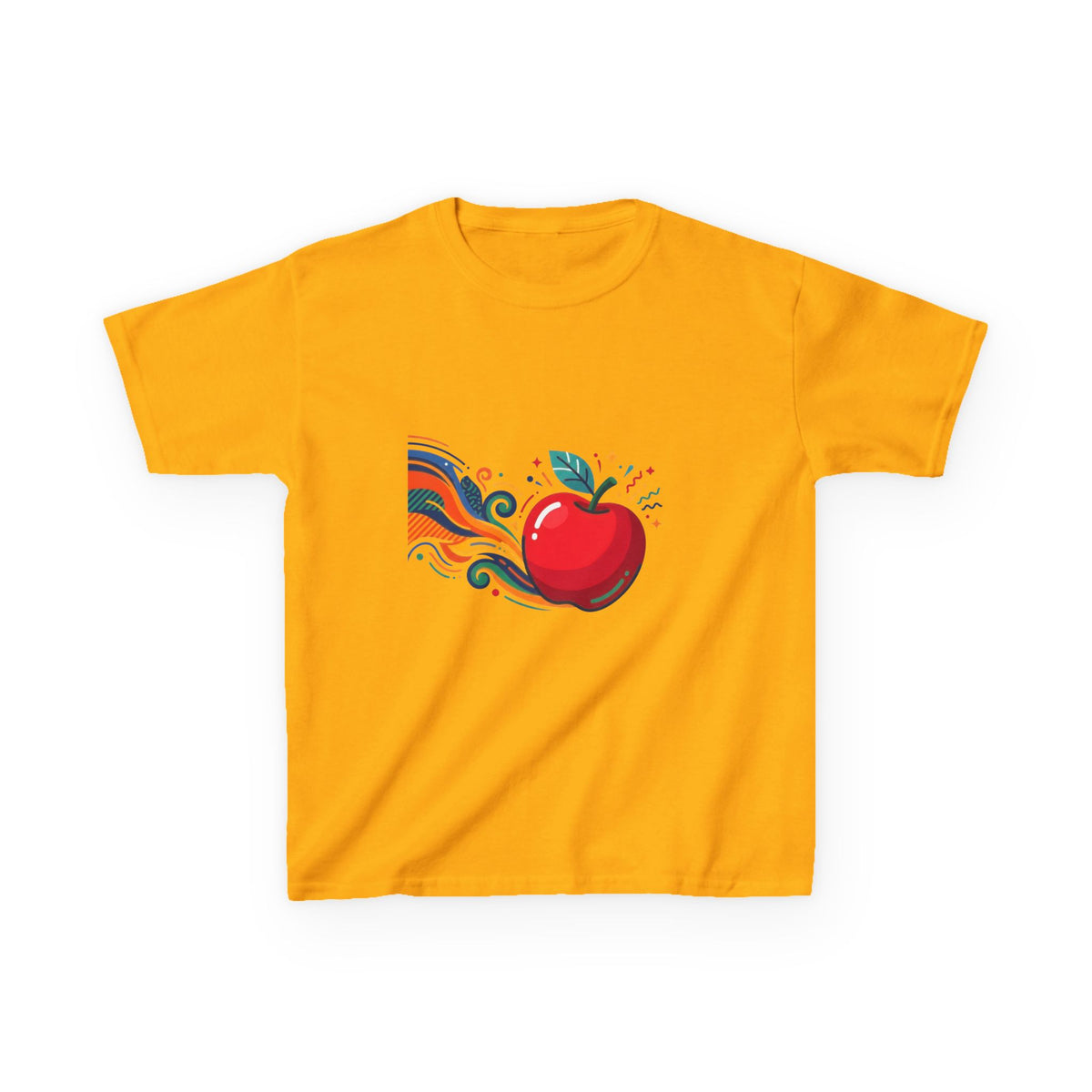 Kids Abstract Fruit Tee - Vibrant Apple Art | Creative Design