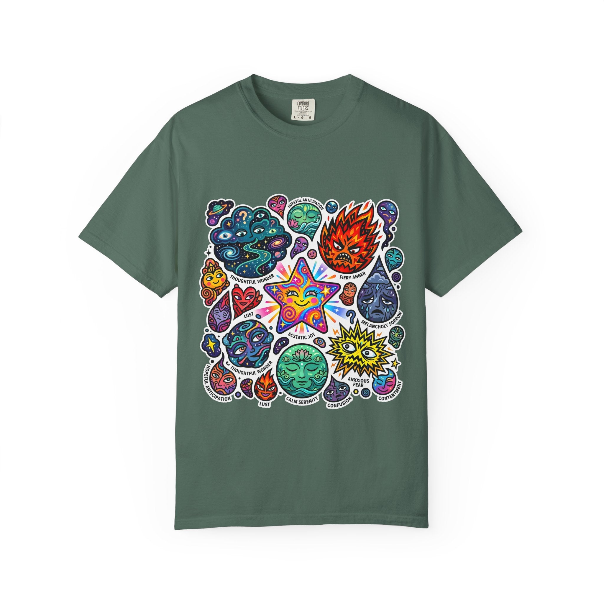 Comfort Colors T-Shirt - Psychedelic Emotions Art | Mental Health