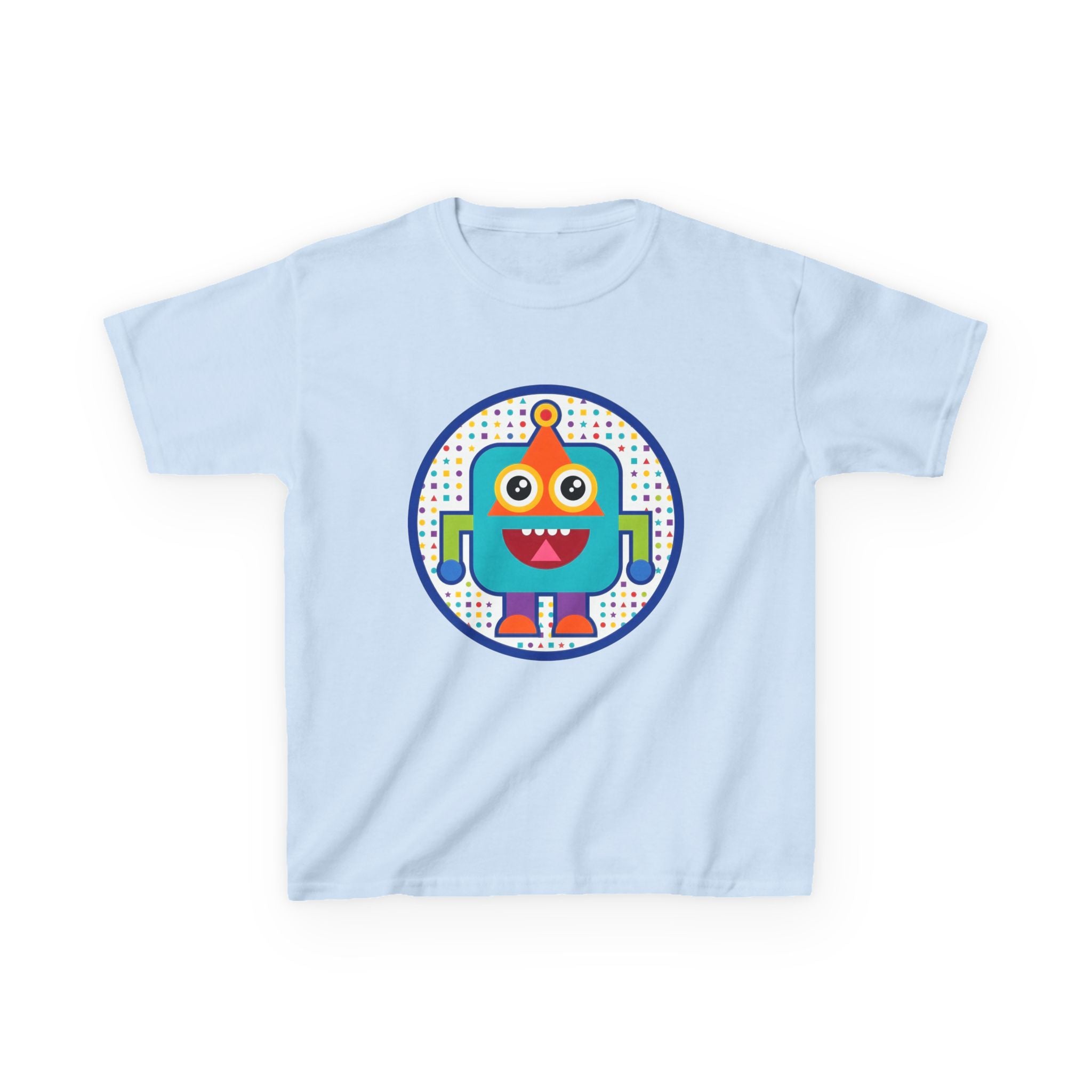 Kids Robot T-Shirt - Cute Geometric Design | Festive Party Tee