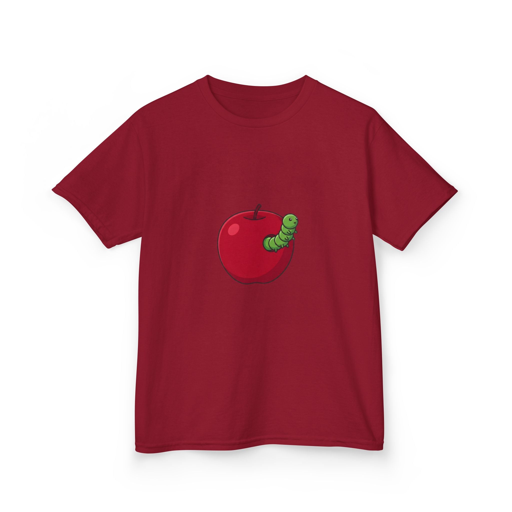 Kids T-Shirt - Cute Hungry Bookworm Caterpillar Apple Tee