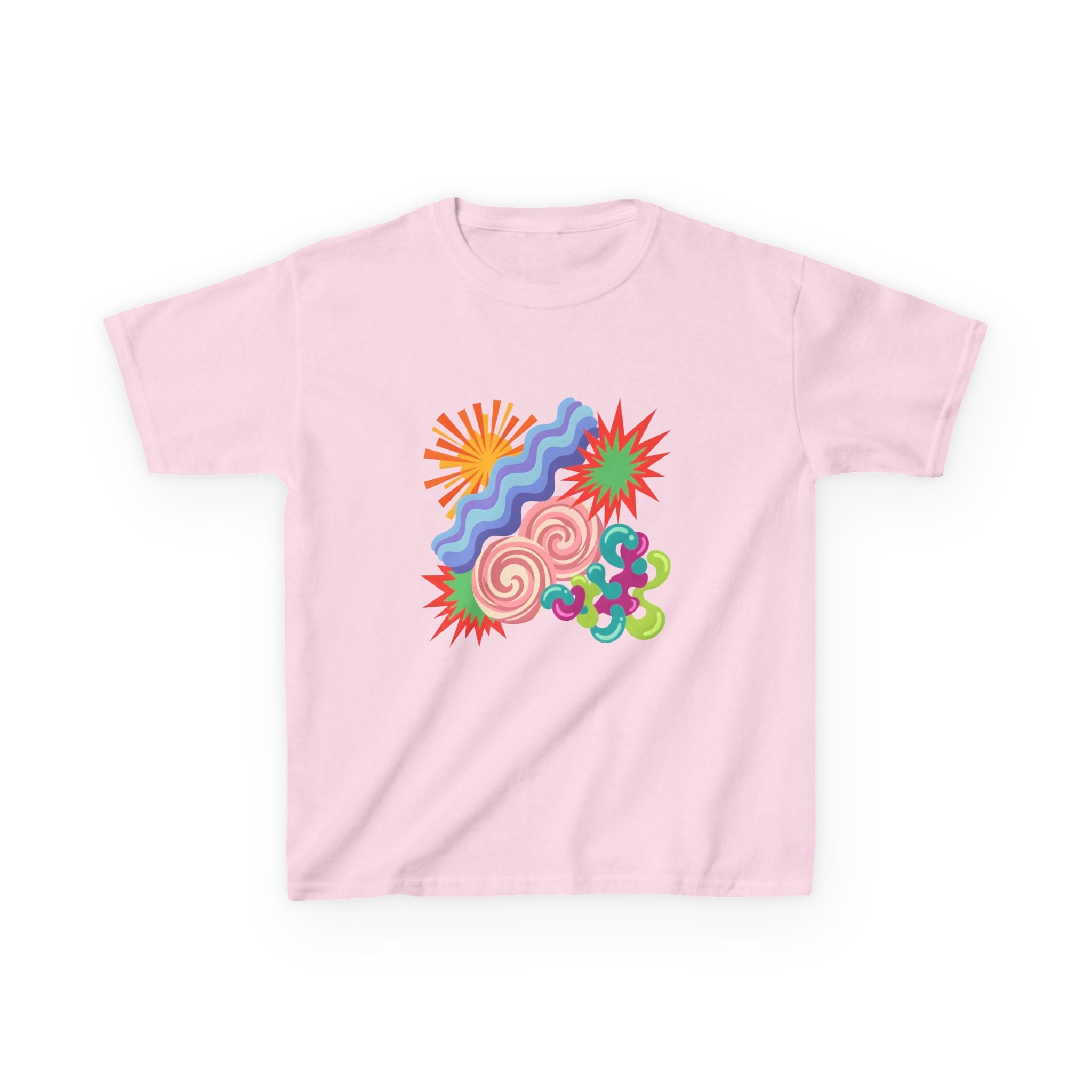 Kids T-Shirt - Playful Candy Explosion Abstract Art