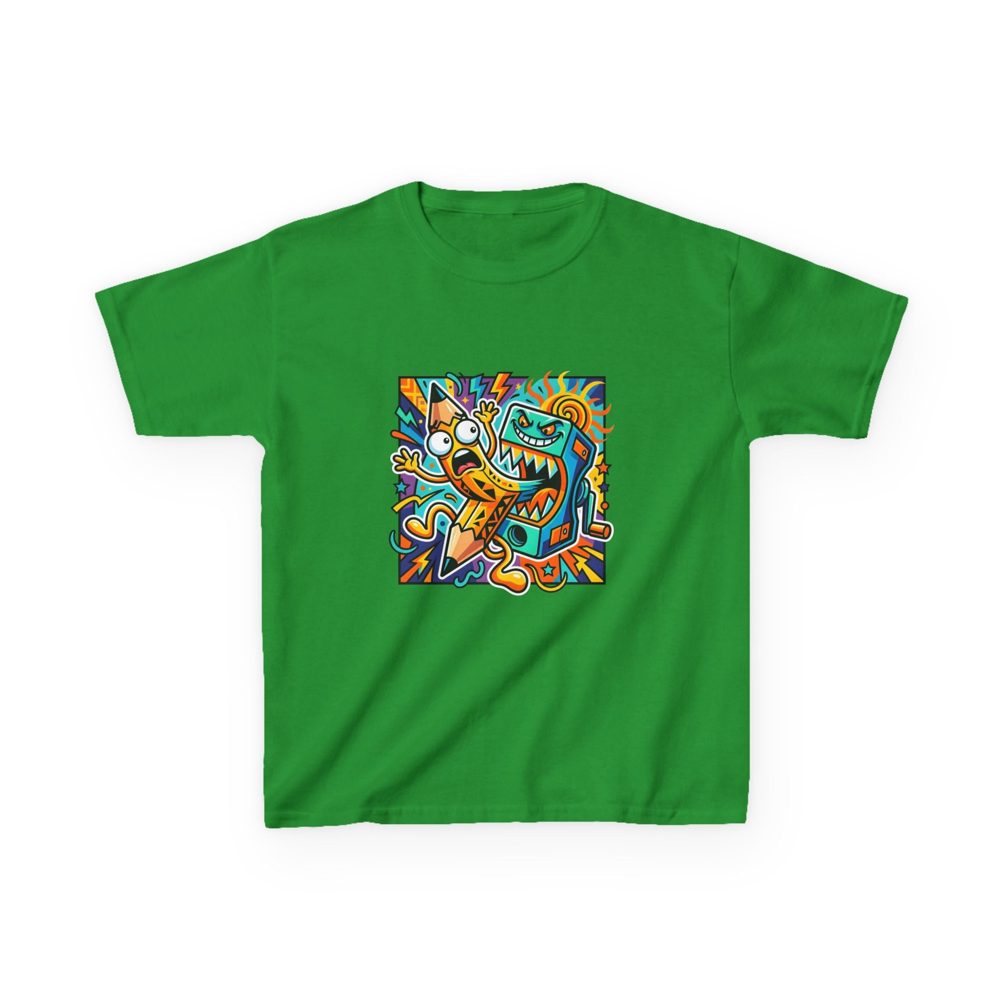 Kids Tee - Dynamic School Supplies Cartoon | Back to School Fun