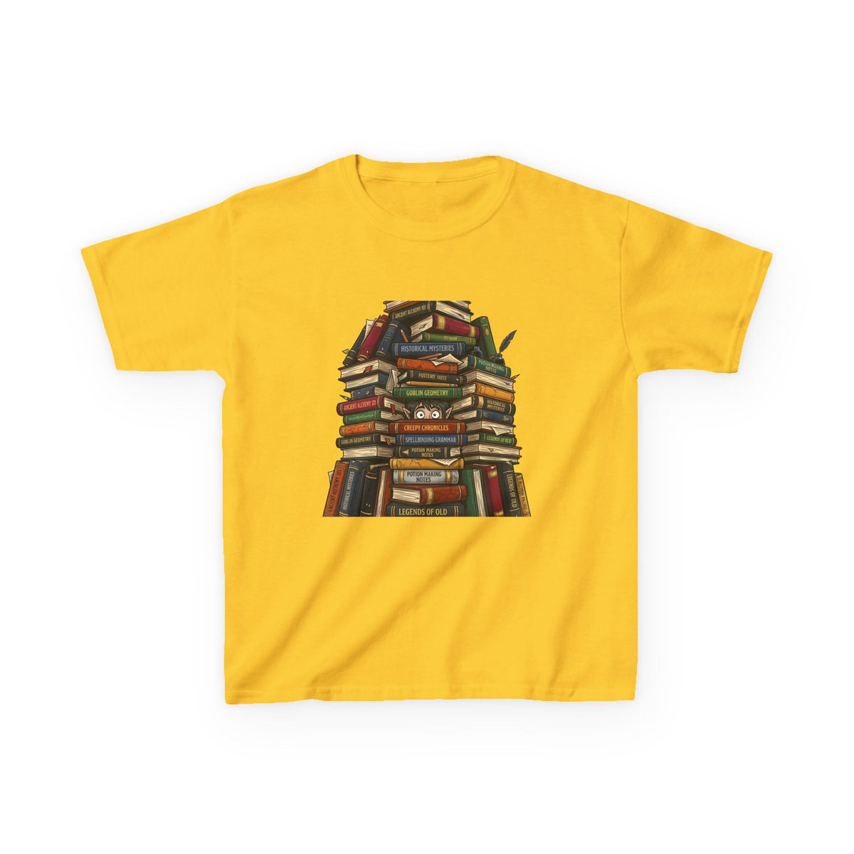 Kids Magic Studies Tee - Whimsical Fantasy Books & Goblin Geometry