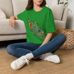 Unisex T-Shirt - Groovy Folk Art Love & Peace | Vibrant Community