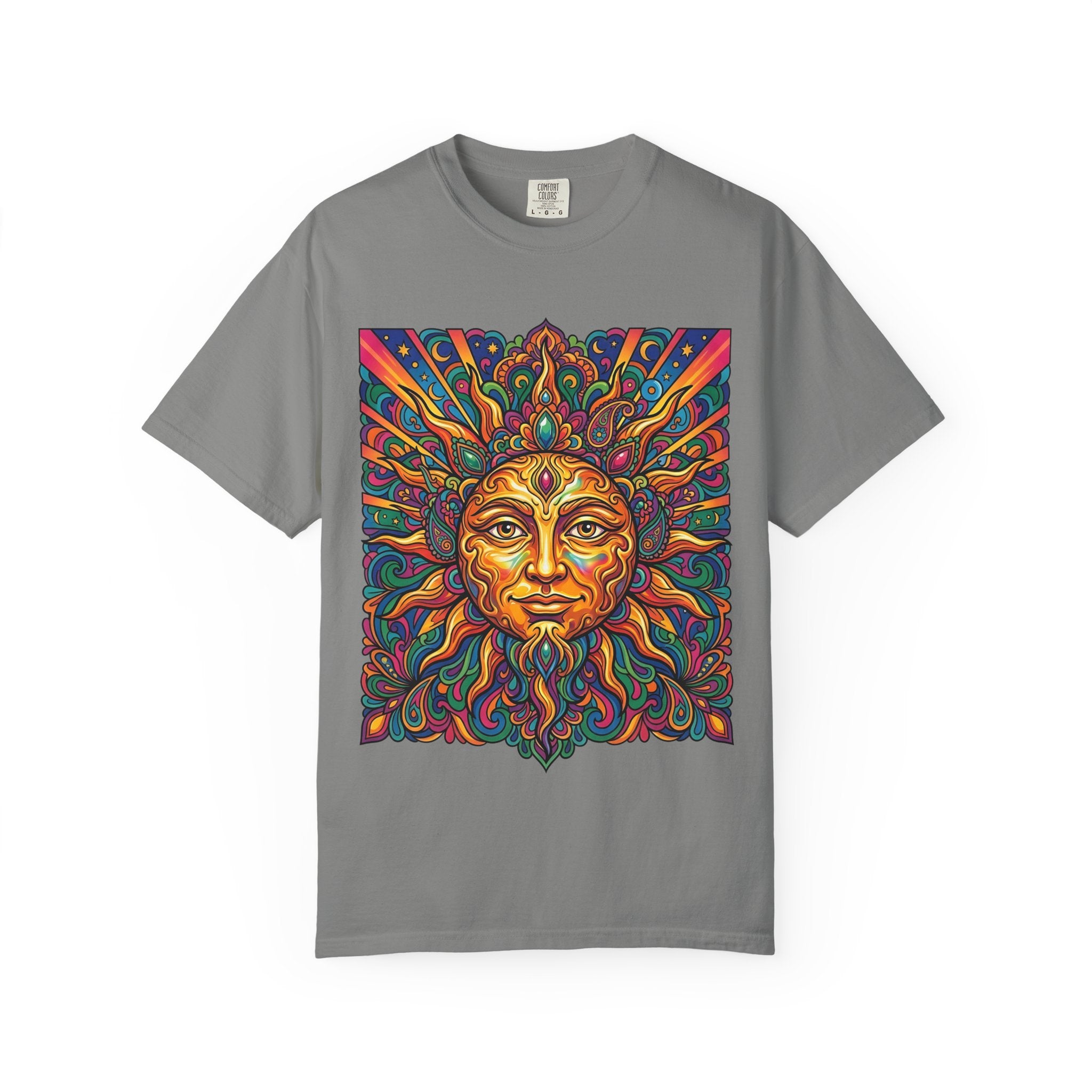 Unisex T-shirt - Psychedelic Sun Boho | Comfort Colors Garment-Dyed