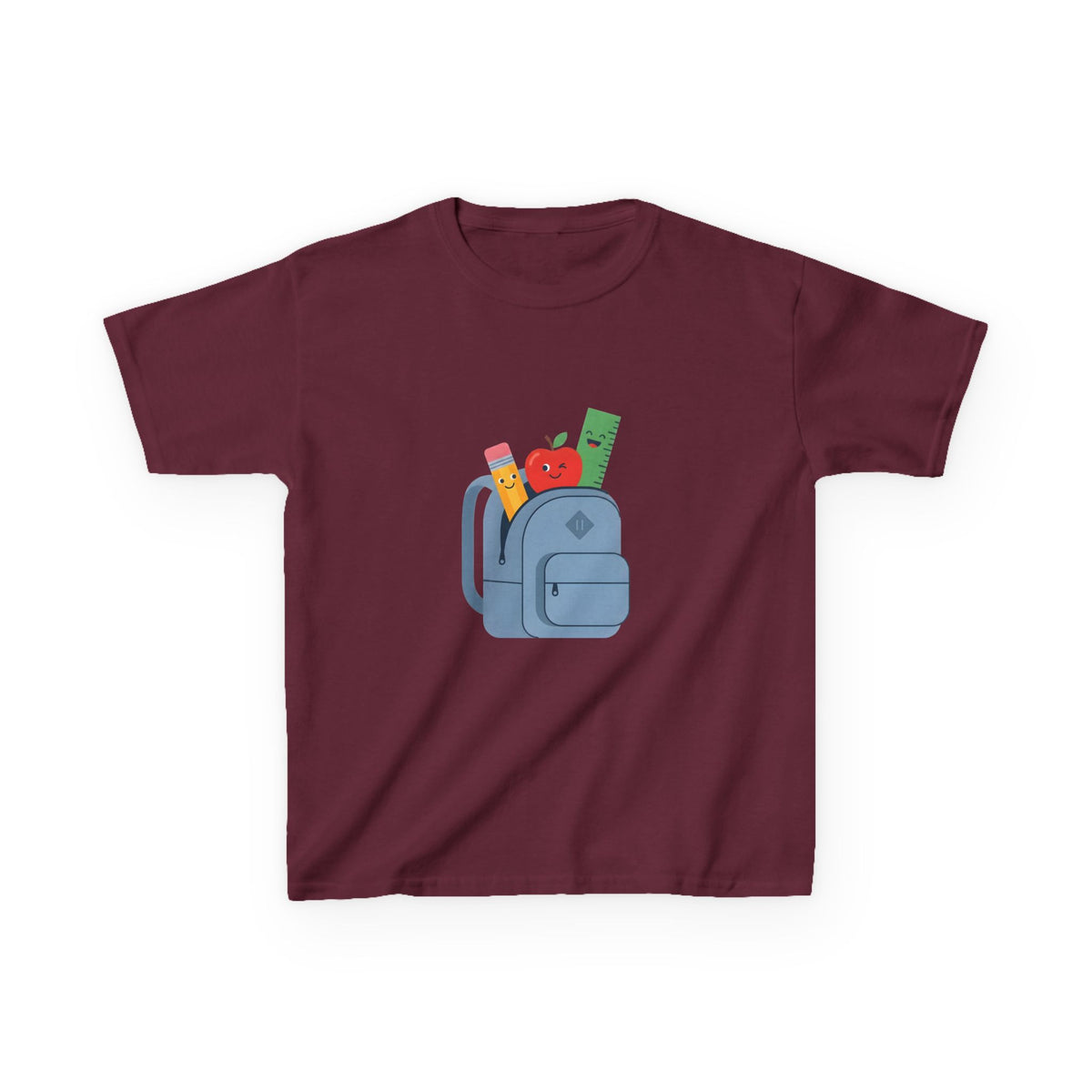 Kids Back to School Tee - Cute School Supplies Cartoon | 2026