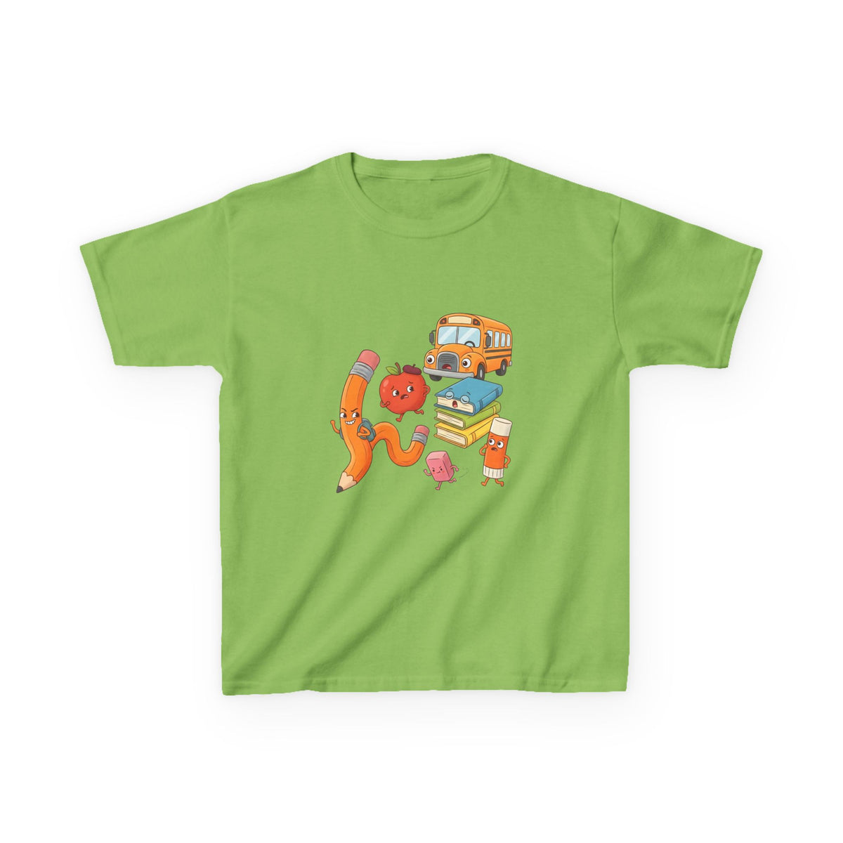 Kids T-Shirt - Cute Cartoon School Supplies | First Day of School