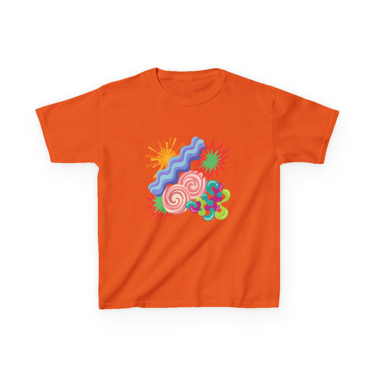 Kids T-Shirt - Playful Candy Explosion Abstract Art
