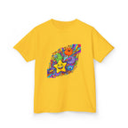 Kids Psychedelic Monster Tee - Vibrant Cartoon Doodle Shirt