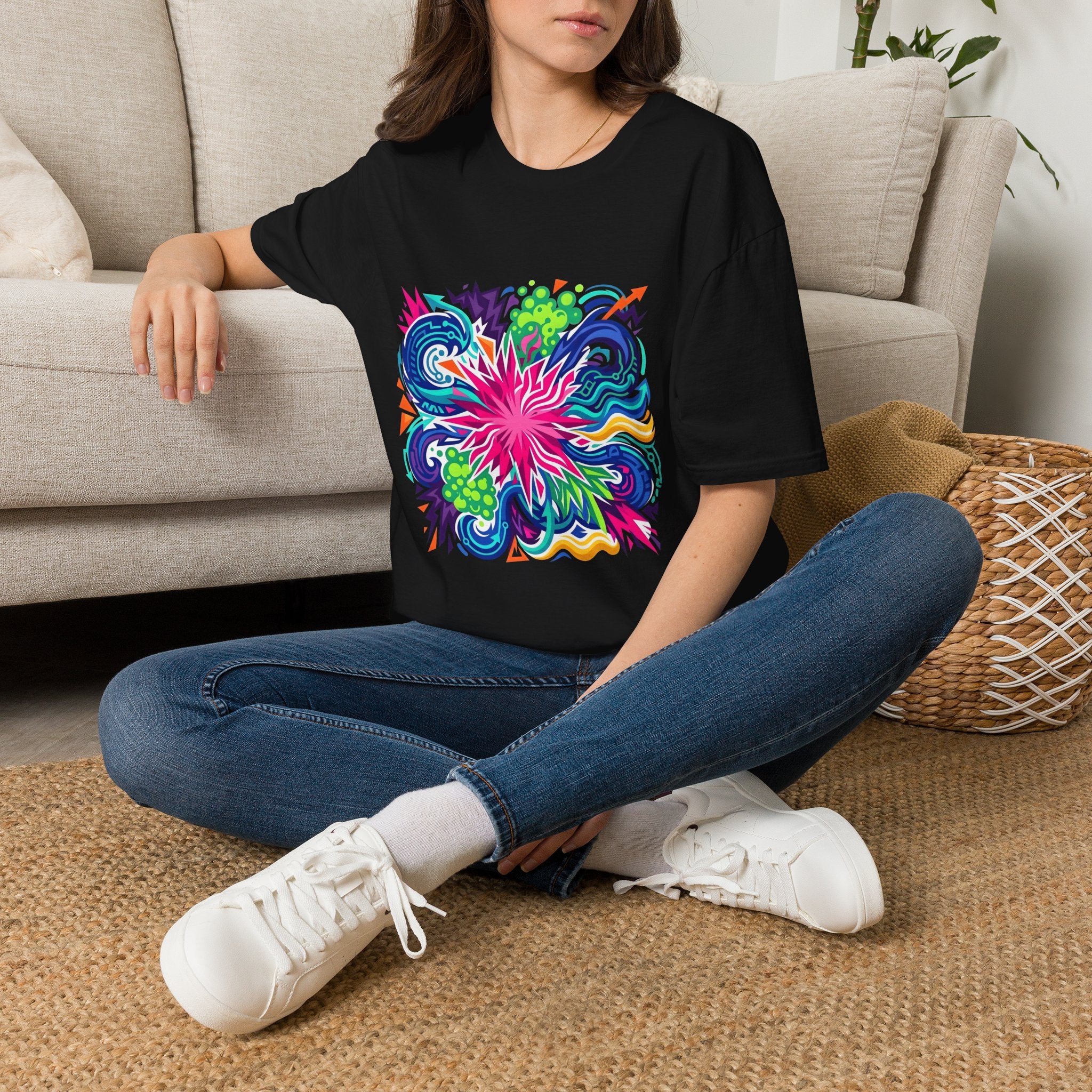 Abstract T-Shirt - Vibrant Graffiti Explosion | Unisex
