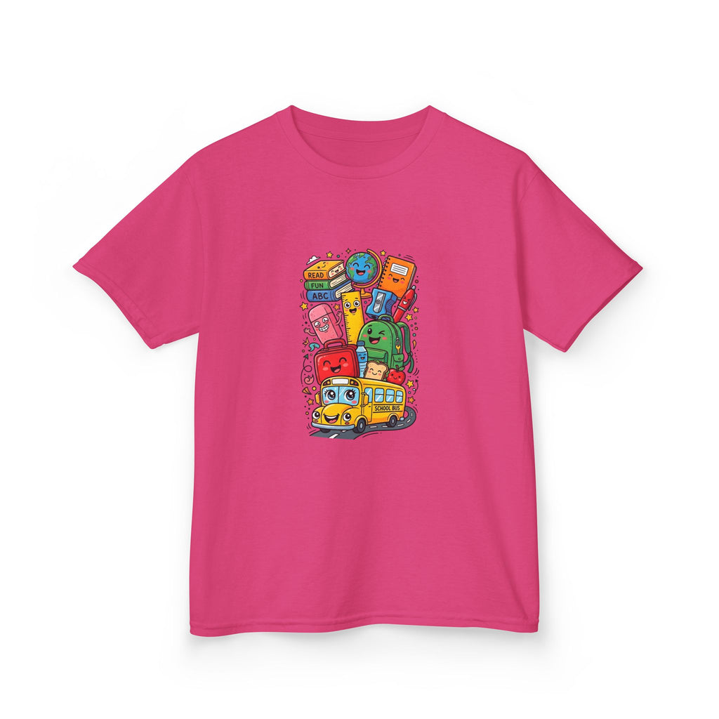 Kids Back to School T-Shirt - Cute School Bus, ABC | First Day