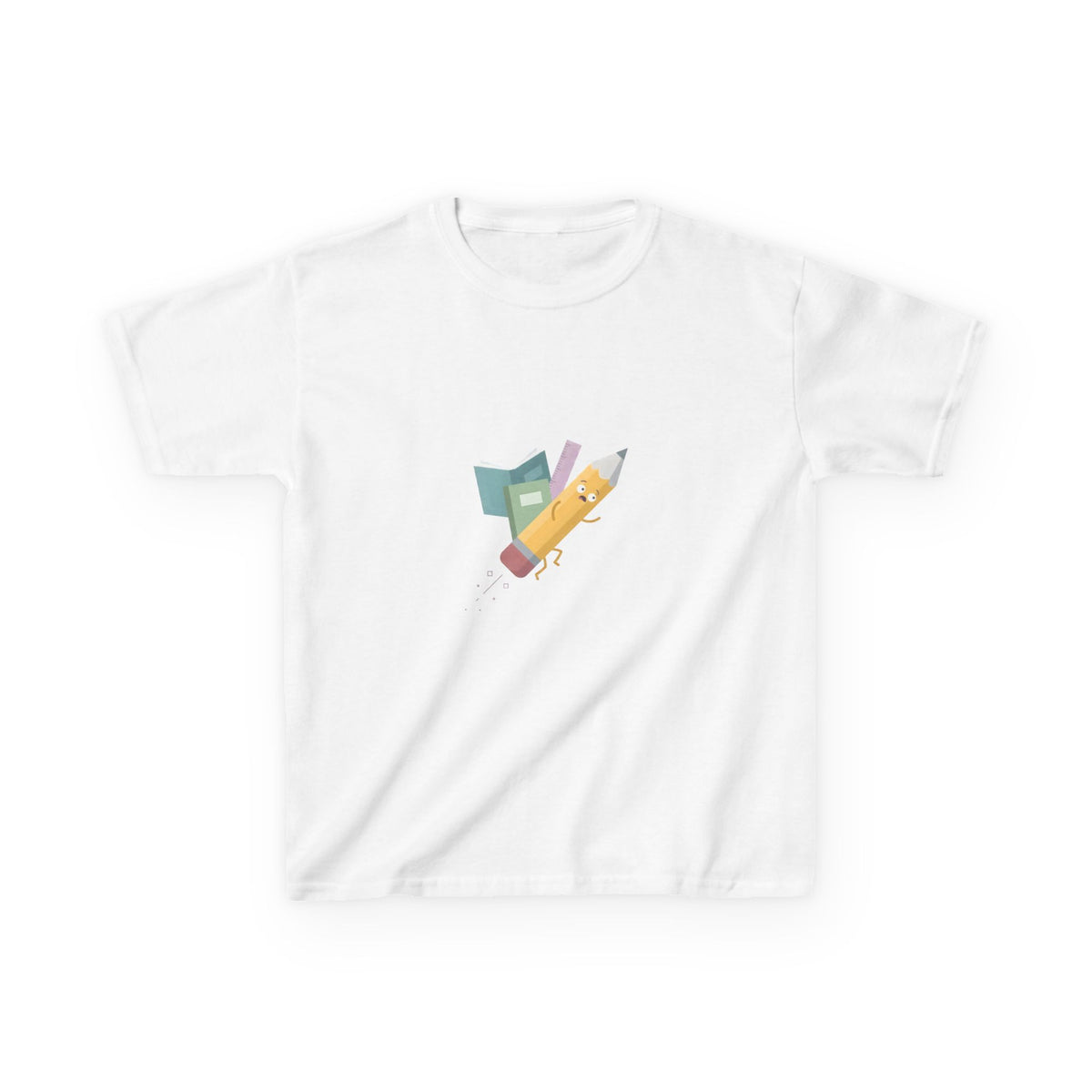 Kids Tee - Playful School Supplies Cartoon | Back to School Fun