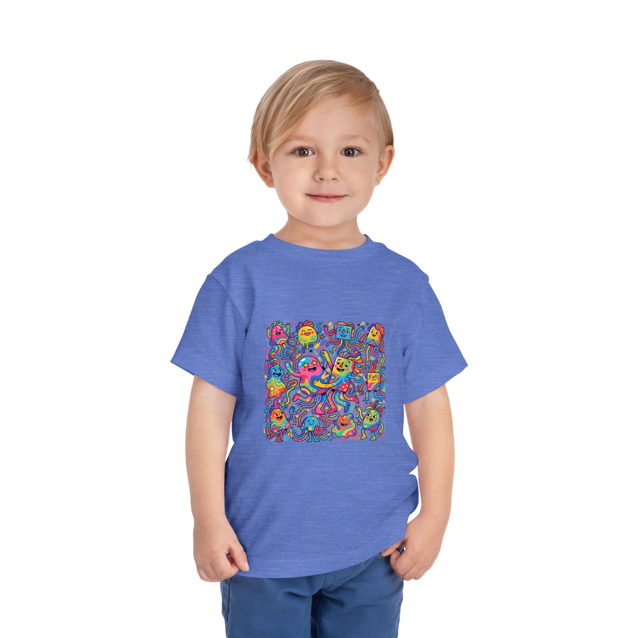 Toddler T-Shirt - Vibrant Whimsical Creatures | Doodle Art