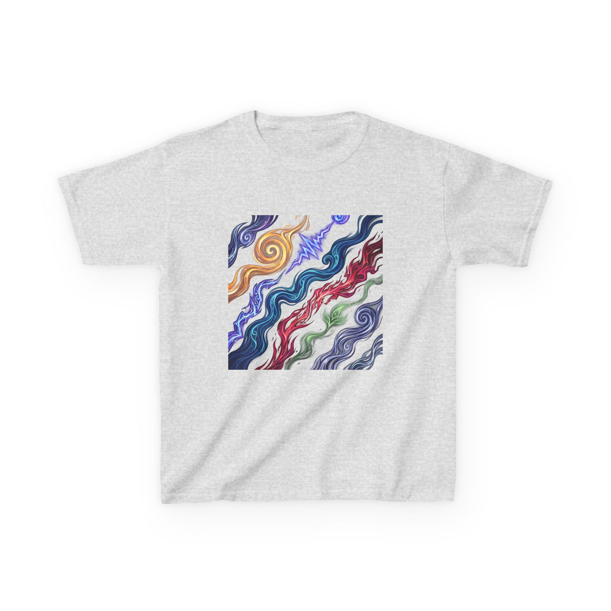 Kids Tee - Vibrant Elemental Magic Energy | Fantasy Glow