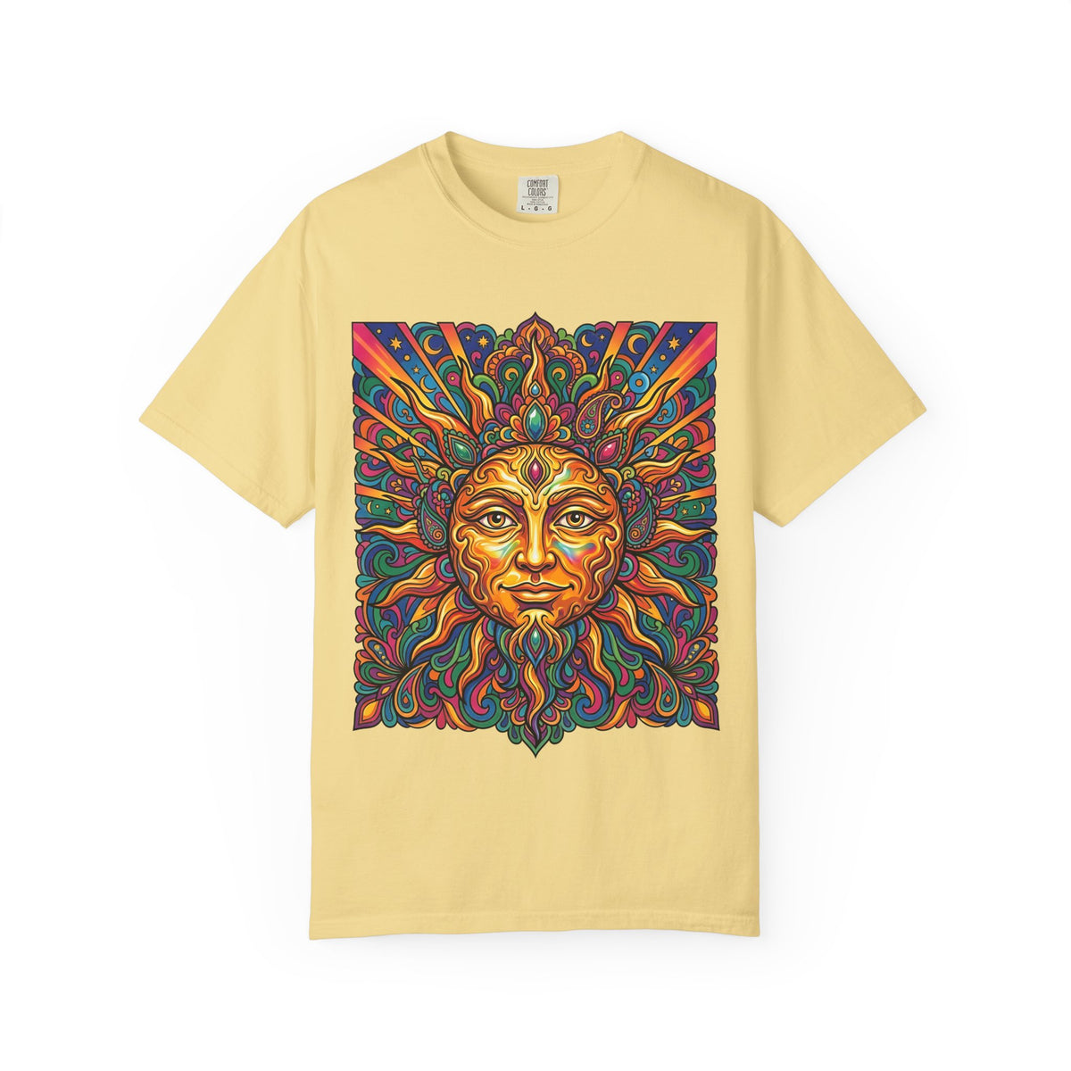 Unisex T-shirt - Psychedelic Sun Boho | Comfort Colors Garment-Dyed