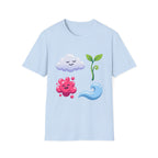 Cute Nature T-Shirt - Whimsical Cloud Sprout Wave Design | Unisex