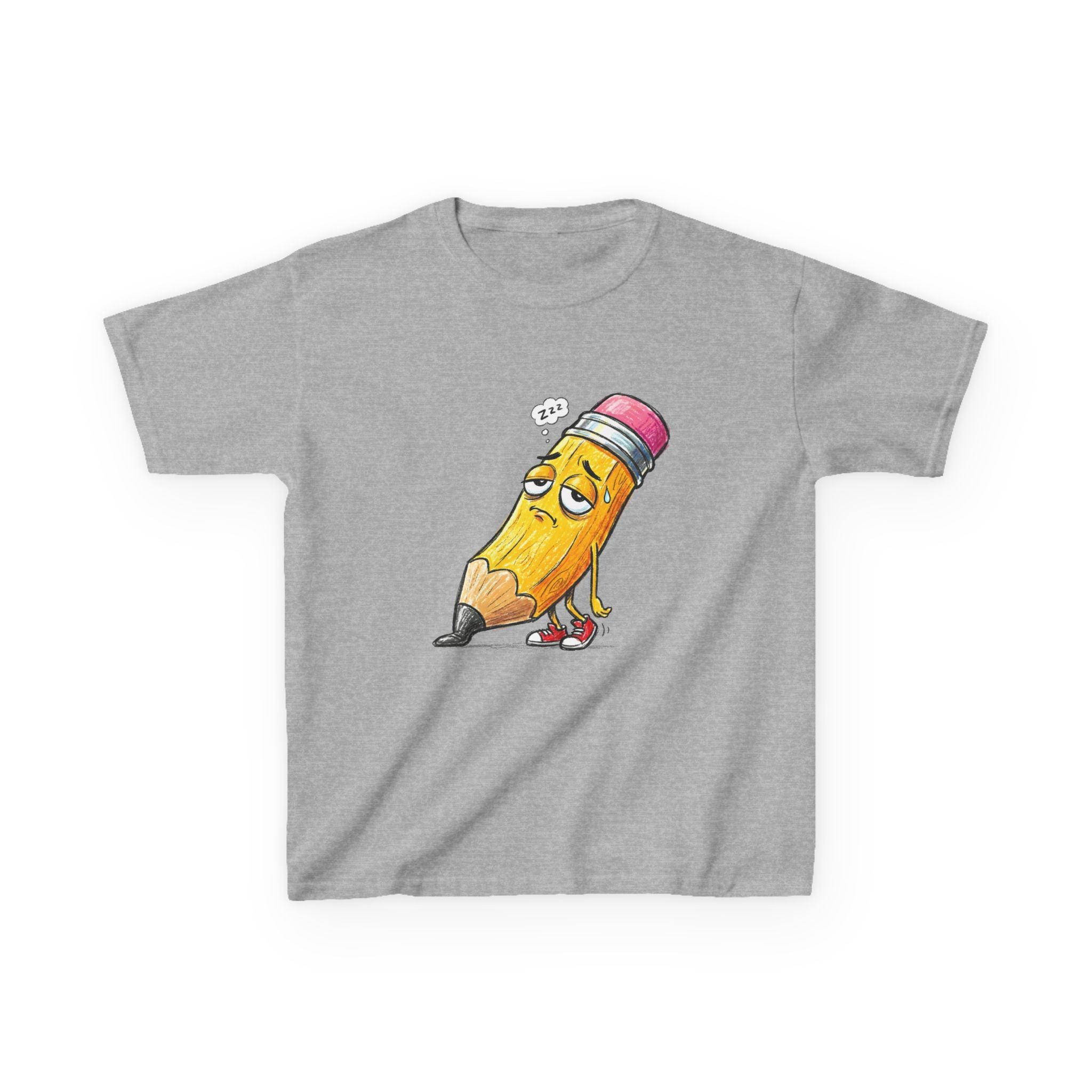 Kids T-Shirt - Tired Pencil Zzz Cartoon | Funny Back to School