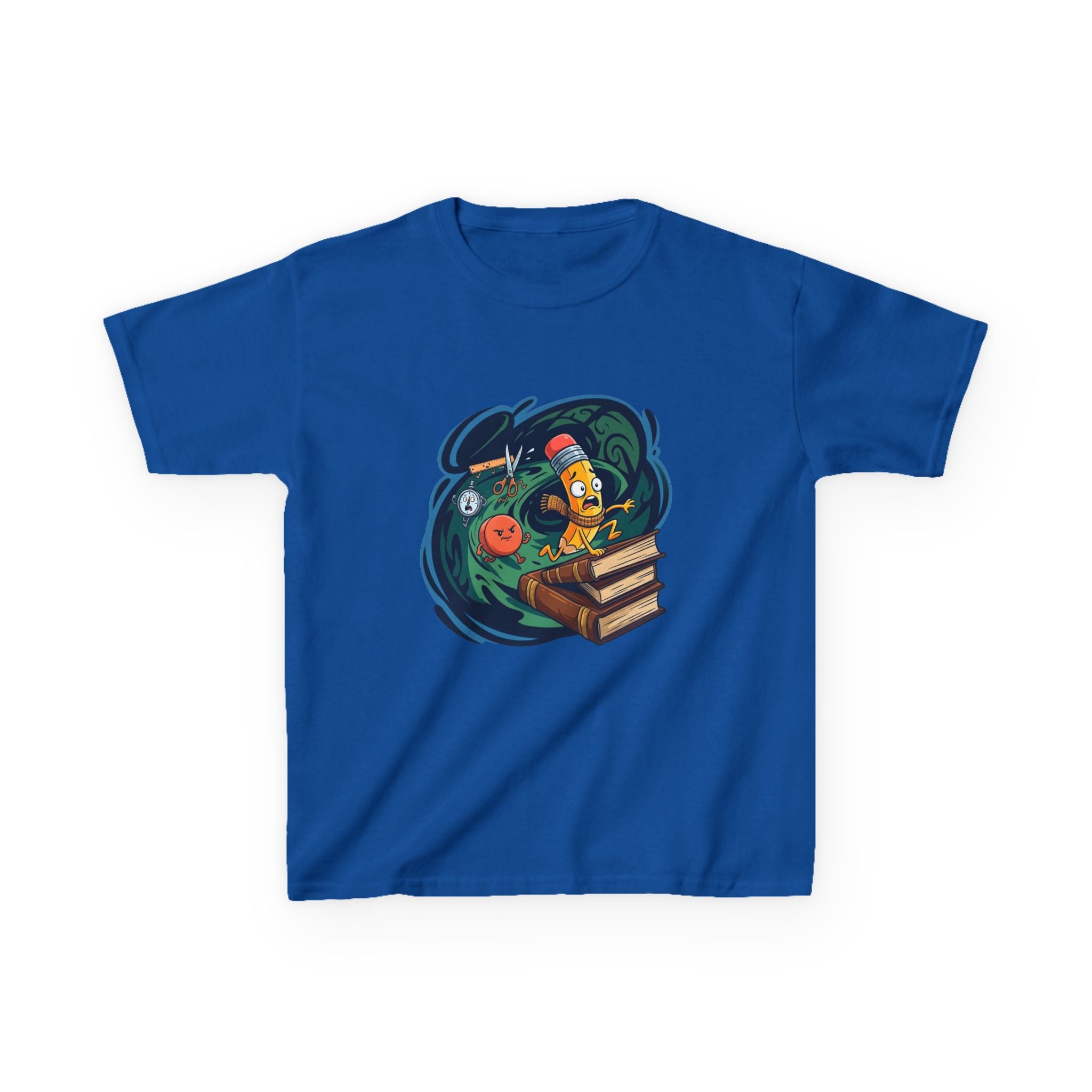 Kids School Supplies Tee - Whimsical Cartoon Design | Back to School
