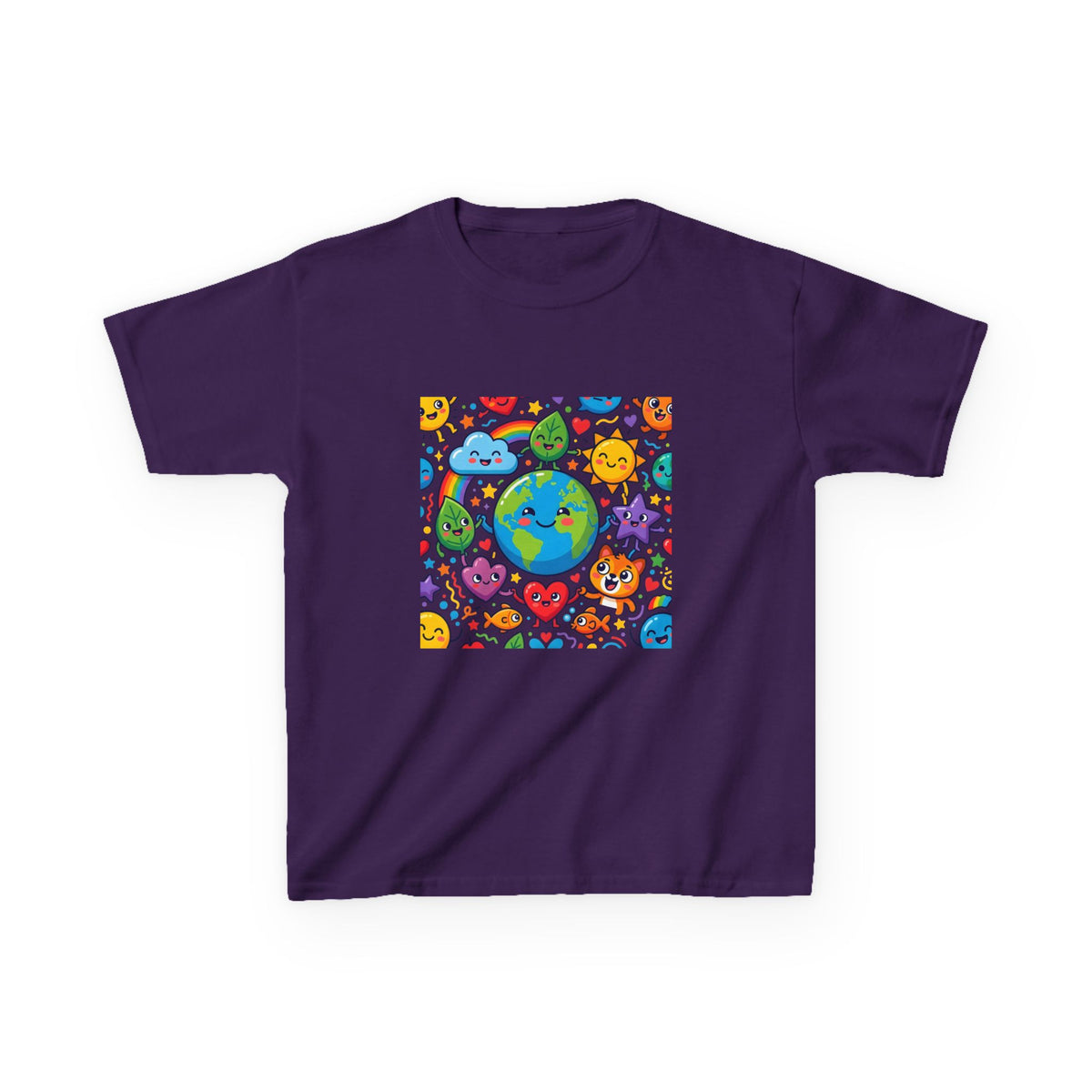 Kids Earth Day Tee - Happy Cartoon Planet | Nature Lovers