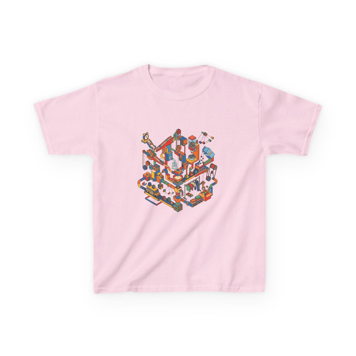 Kids Daily Routine T-Shirt - Whimsical Cartoon Machine