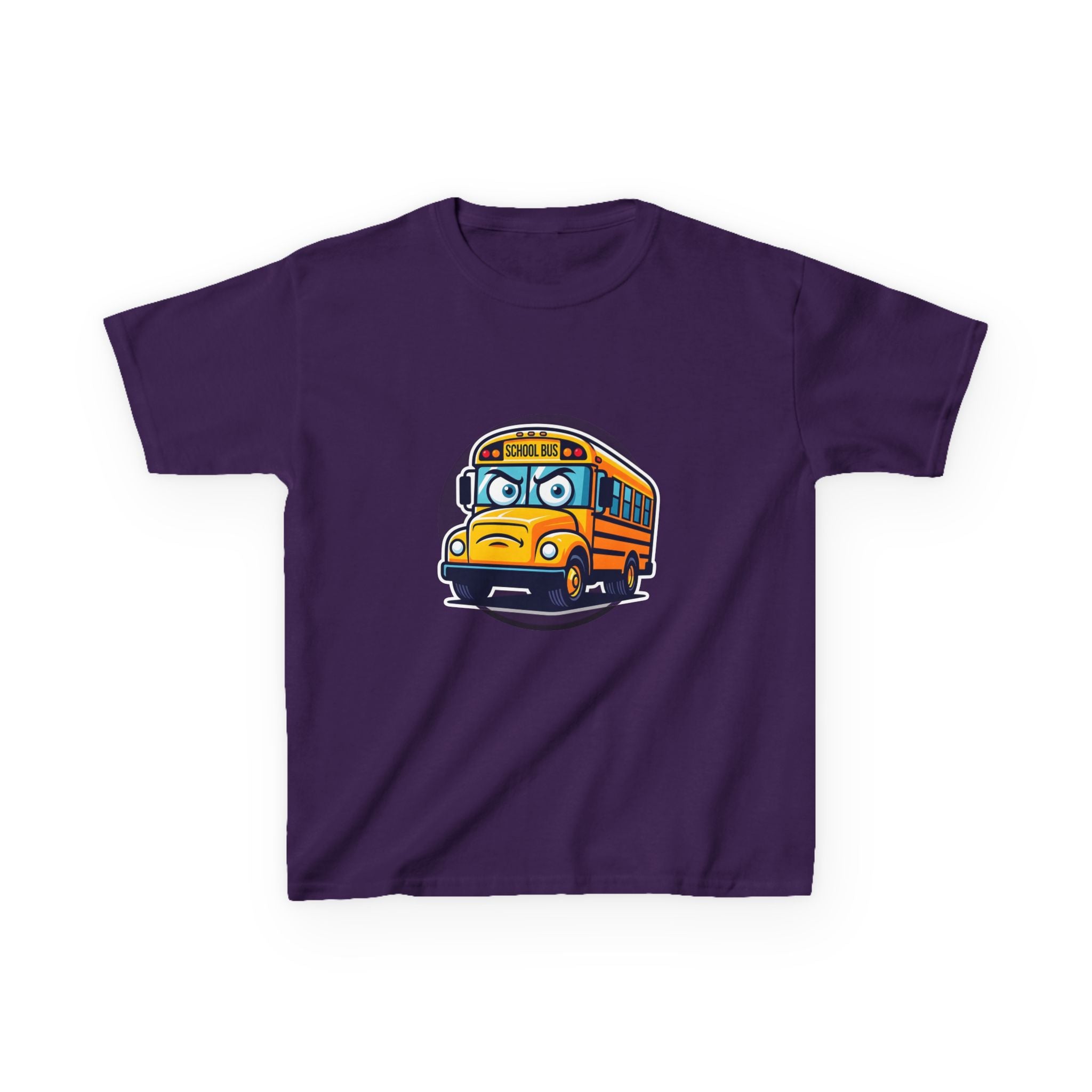 Kids T-Shirt - Angry SCHOOL BUS Cartoon Tee | Funny Character