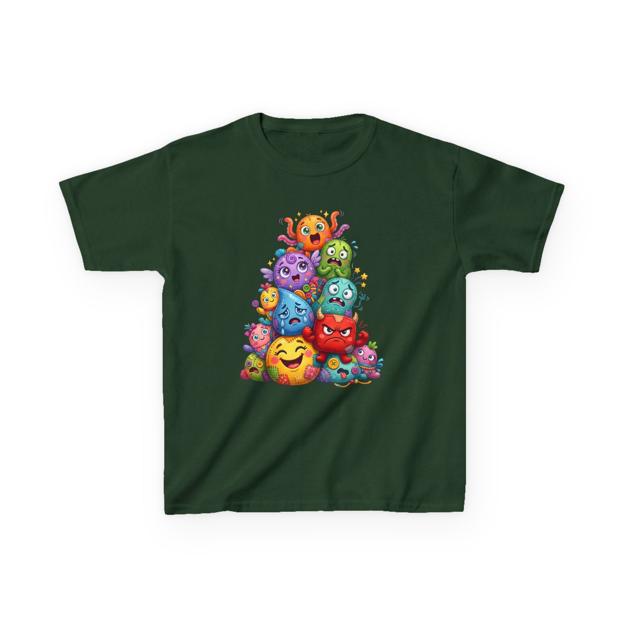 Kids T-Shirt - Cute Monster Pile | Whimsical Cartoon Design
